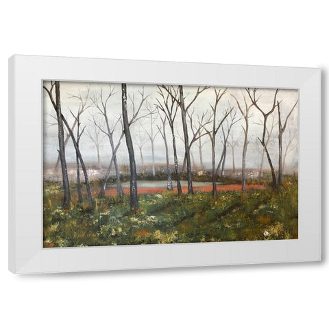 Misty Woods III White Modern Wood Framed Art Print by Reynolds, Jade