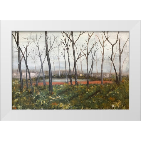 Misty Woods III White Modern Wood Framed Art Print by Reynolds, Jade