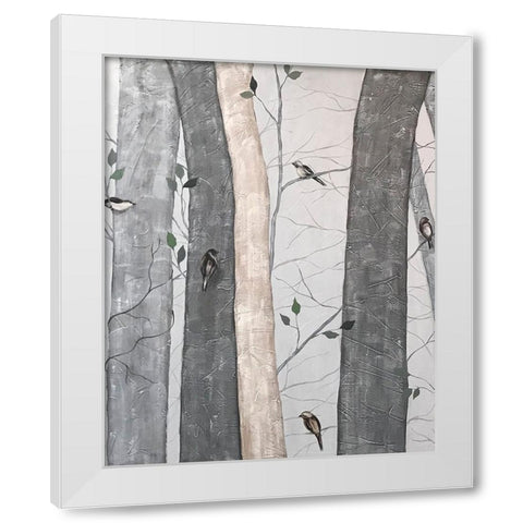 Into the Woods II White Modern Wood Framed Art Print by Reynolds, Jade