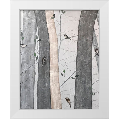 Into the Woods II White Modern Wood Framed Art Print by Reynolds, Jade