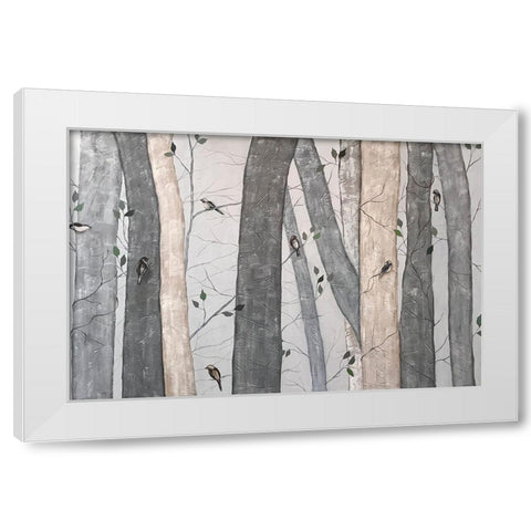 Into the Woods III White Modern Wood Framed Art Print by Reynolds, Jade