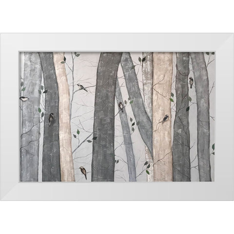 Into the Woods III White Modern Wood Framed Art Print by Reynolds, Jade