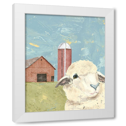 My Farm Friends I White Modern Wood Framed Art Print by Reynolds, Jade