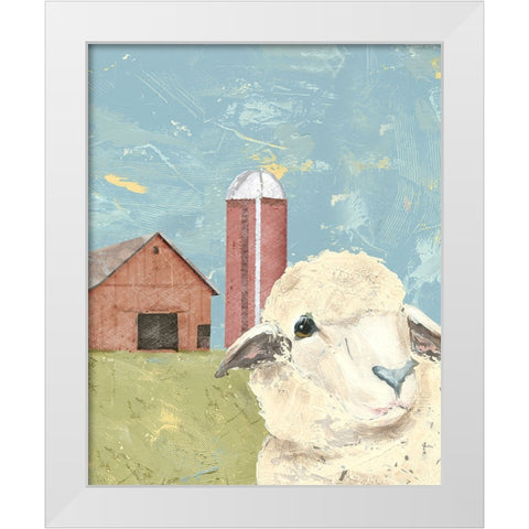 My Farm Friends I White Modern Wood Framed Art Print by Reynolds, Jade