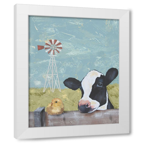 My Farm Friends II White Modern Wood Framed Art Print by Reynolds, Jade