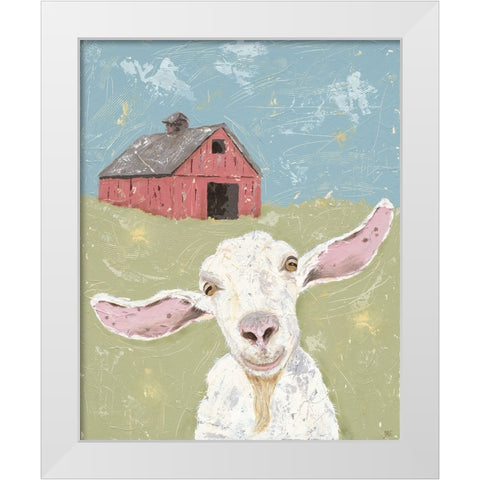 My Farm Friends III White Modern Wood Framed Art Print by Reynolds, Jade