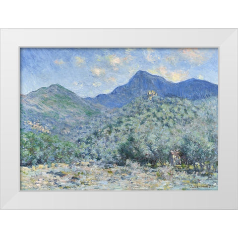 Valle Buona White Modern Wood Framed Art Print by Monet, Claude