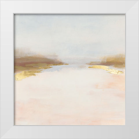 Placid Horizon I White Modern Wood Framed Art Print by Vess, June Erica