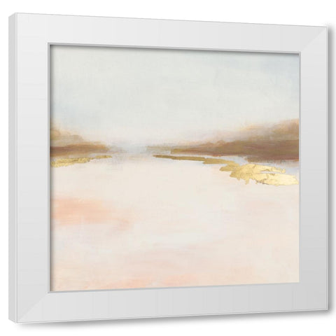 Placid Horizon II White Modern Wood Framed Art Print by Vess, June Erica