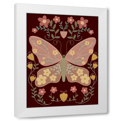 Folk Art Fun IV White Modern Wood Framed Art Print by Moore, Regina