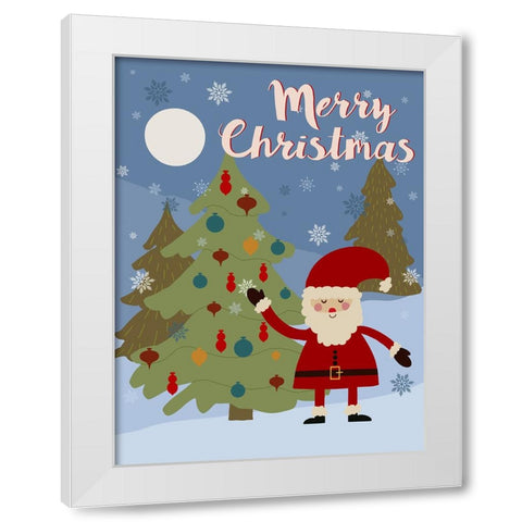 Winer Santa I White Modern Wood Framed Art Print by Moore, Regina