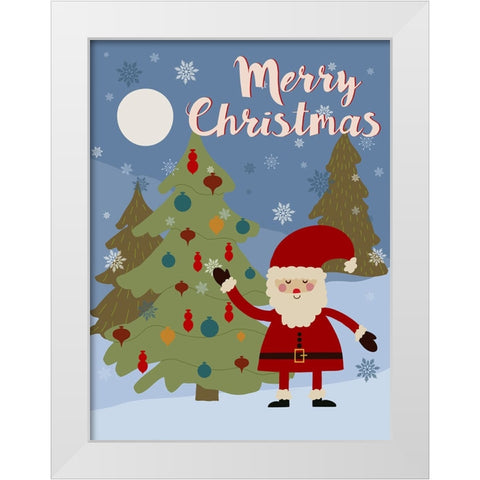 Winer Santa I White Modern Wood Framed Art Print by Moore, Regina