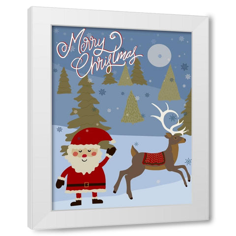 Winer Santa II White Modern Wood Framed Art Print by Moore, Regina
