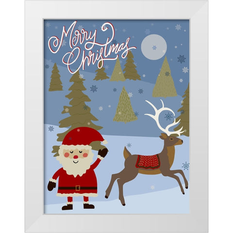 Winer Santa II White Modern Wood Framed Art Print by Moore, Regina