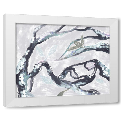 Snowy Branches II White Modern Wood Framed Art Print by Wang, Melissa