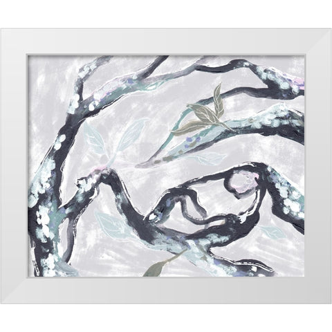 Snowy Branches II White Modern Wood Framed Art Print by Wang, Melissa