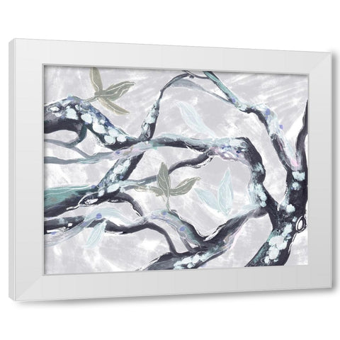 Snowy Branches III White Modern Wood Framed Art Print by Wang, Melissa