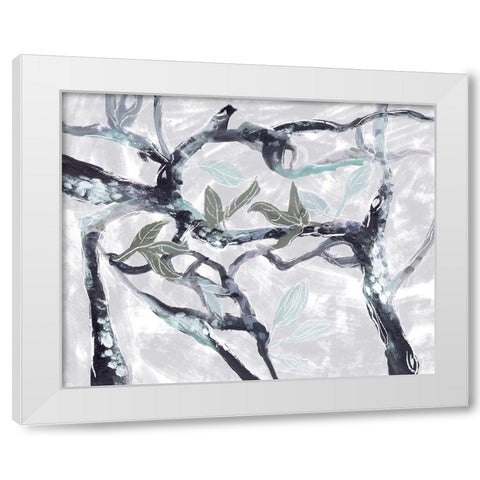 Snowy Branches IV White Modern Wood Framed Art Print by Wang, Melissa