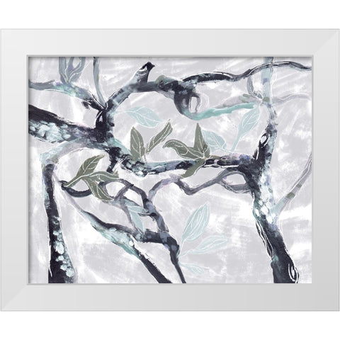 Snowy Branches IV White Modern Wood Framed Art Print by Wang, Melissa