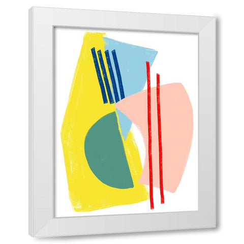 Color Plan III White Modern Wood Framed Art Print by Vess, June Erica