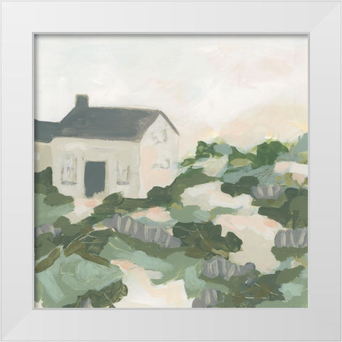Cottage Hill I White Modern Wood Framed Art Print by Vess, June Erica