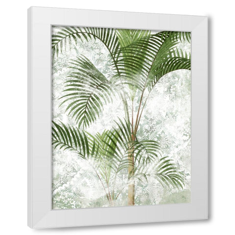 Lace Palms I White Modern Wood Framed Art Print by Vess, June Erica