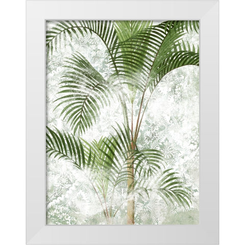 Lace Palms I White Modern Wood Framed Art Print by Vess, June Erica