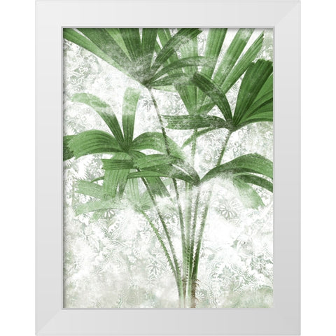 Lace Palms II White Modern Wood Framed Art Print by Vess, June Erica