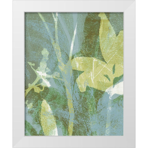 Serene Botany I White Modern Wood Framed Art Print by Barnes, Victoria