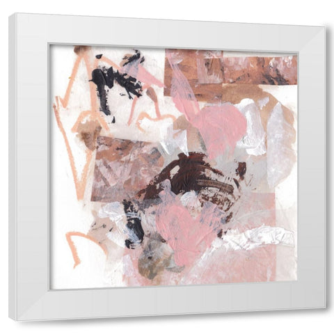 Pebble Rouge III White Modern Wood Framed Art Print by Wang, Melissa