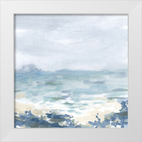 Seaspray Surf III White Modern Wood Framed Art Print by Vess, June Erica