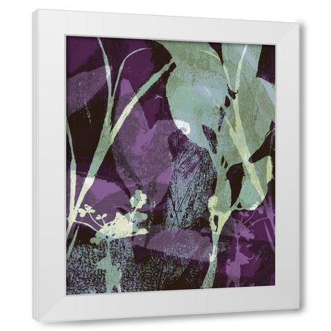 Frond Fresco II White Modern Wood Framed Art Print by Barnes, Victoria