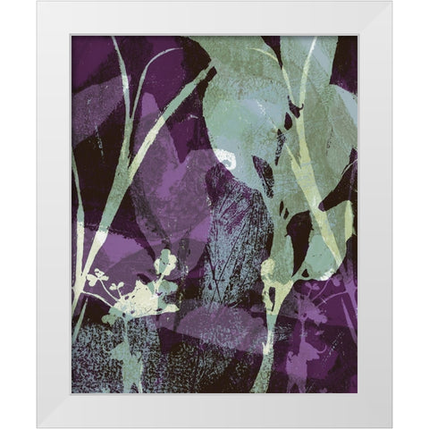 Frond Fresco II White Modern Wood Framed Art Print by Barnes, Victoria