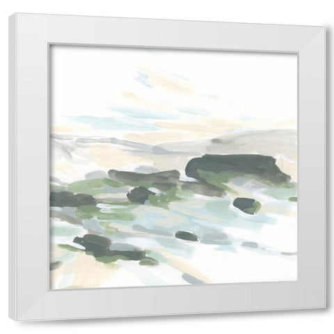Open Currents I White Modern Wood Framed Art Print by Vess, June Erica