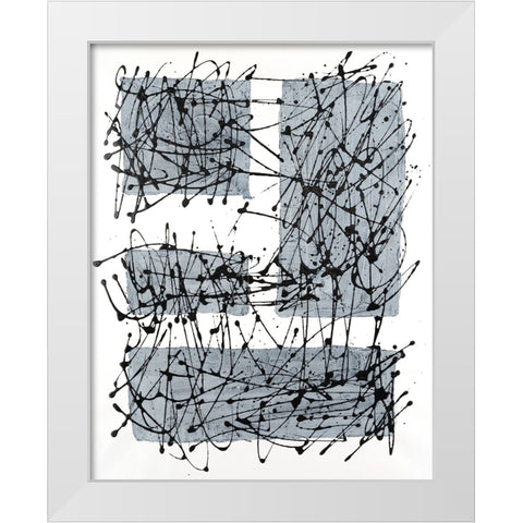 Paynes Blocks I White Modern Wood Framed Art Print by Willett, Michael