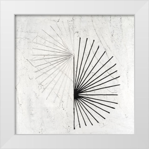 Offset Sunburst I White Modern Wood Framed Art Print by Willett, Michael