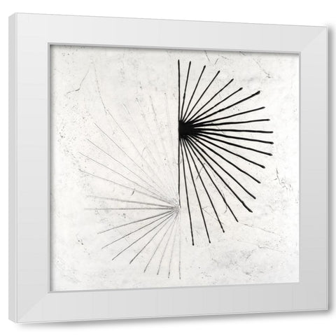 Offset Sunburst II White Modern Wood Framed Art Print by Willett, Michael
