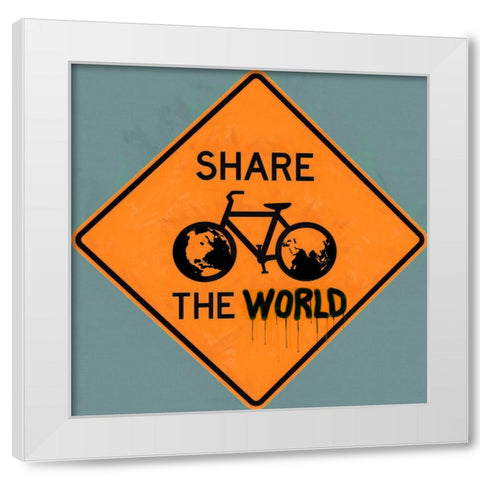 Graffiti Sign VI White Modern Wood Framed Art Print by Saunders, Alonzo