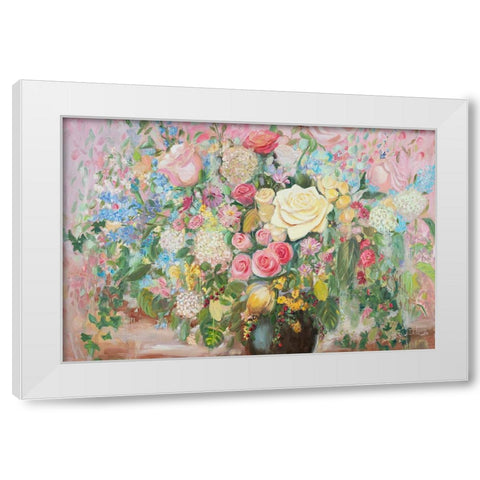 Happy Bouquet White Modern Wood Framed Art Print by Iafrate, Sandra