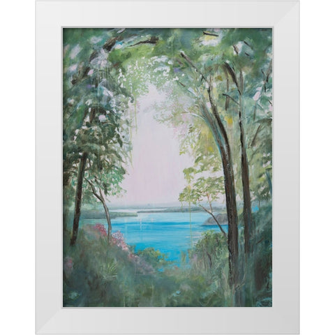 Niagara Falls River II White Modern Wood Framed Art Print by Iafrate, Sandra
