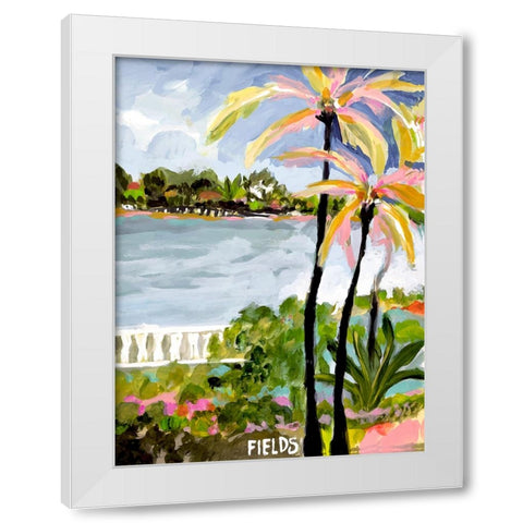 Palm Landscape IV White Modern Wood Framed Art Print by Fields, Karen