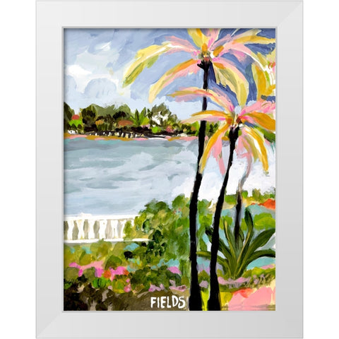 Palm Landscape IV White Modern Wood Framed Art Print by Fields, Karen