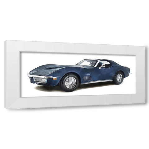 Classic Car II White Modern Wood Framed Art Print by Saunders, Alonzo