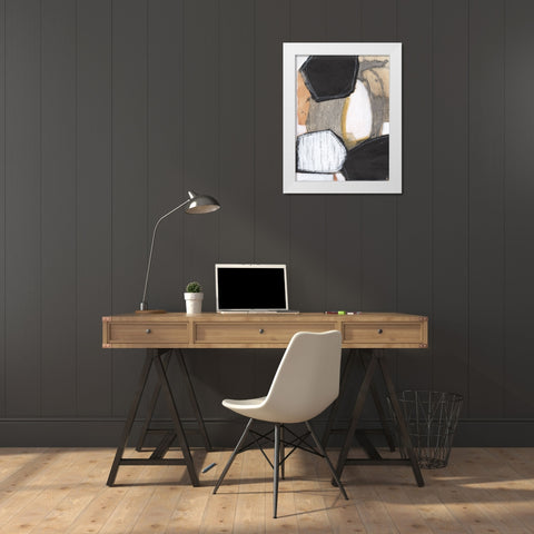 Bold Impressions I White Modern Wood Framed Art Print by Fuchs, Jodi