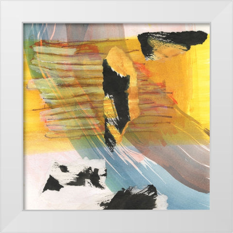 Orange Collage I White Modern Wood Framed Art Print by Fuchs, Jodi