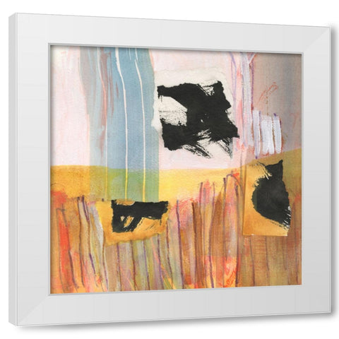 Orange Collage II White Modern Wood Framed Art Print by Fuchs, Jodi