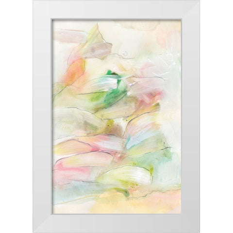 Colorful Coalescence I White Modern Wood Framed Art Print by Fuchs, Jodi