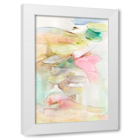 Colorful Coalescence II White Modern Wood Framed Art Print by Fuchs, Jodi