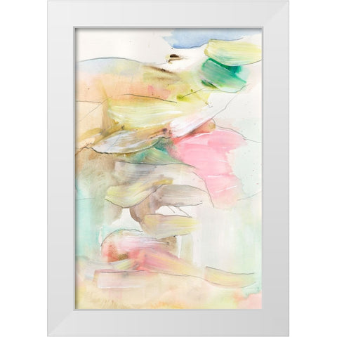 Colorful Coalescence II White Modern Wood Framed Art Print by Fuchs, Jodi