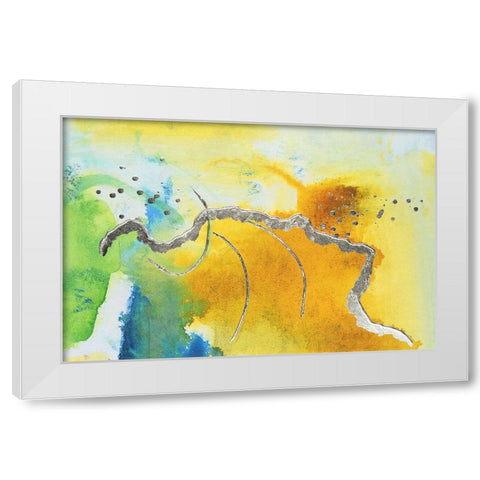 Embellished Tropical Cocktail I White Modern Wood Framed Art Print by Combs, Joyce